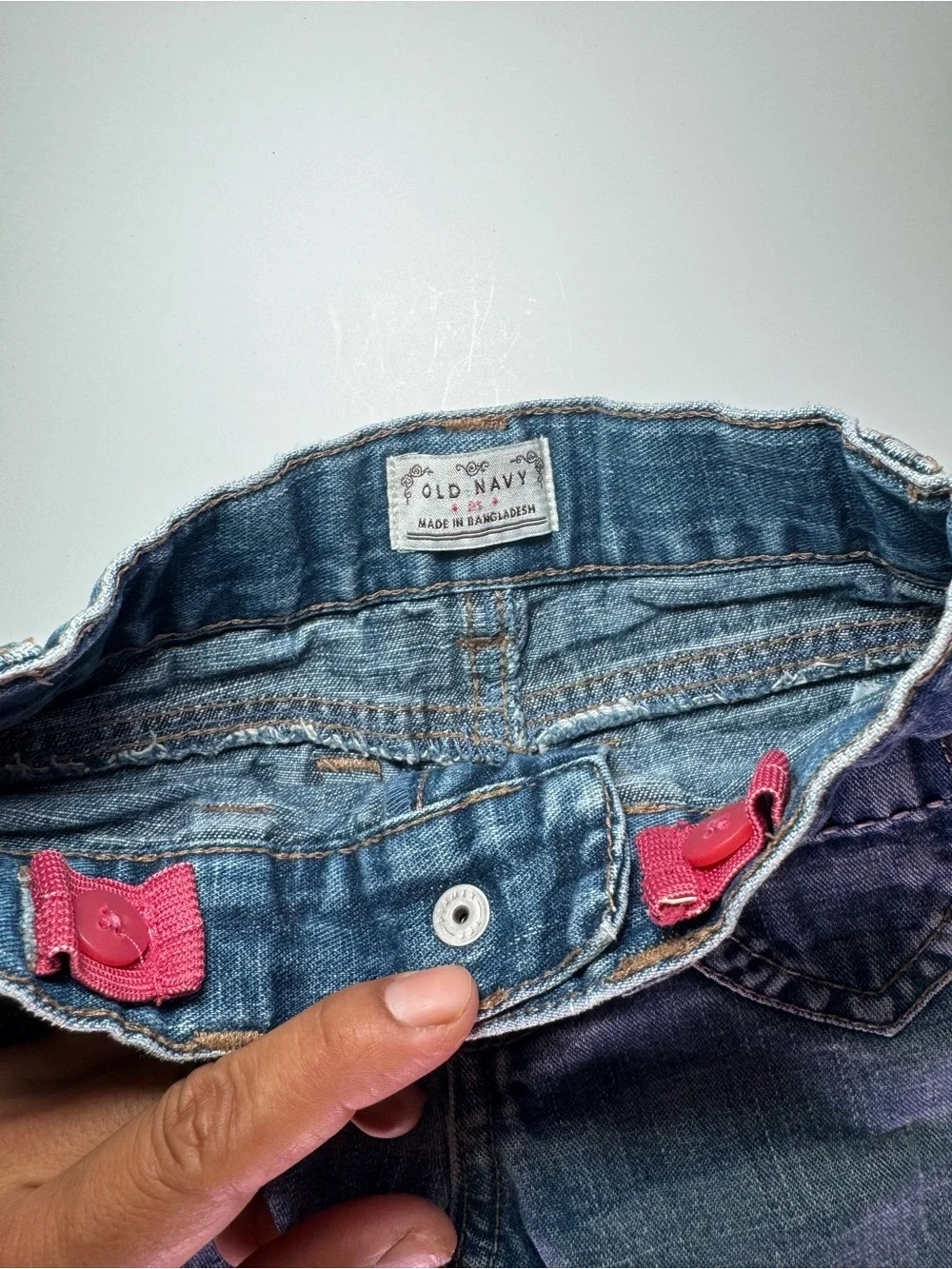 Vintage Y2K Old Navy Toddler Girl Heart Pocket Flare Jeans 2T